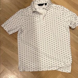 Bobby Jones White Patterned Polo Shirt